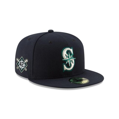 Sapca New Era Seattle Mariners MLB Jackie Robinson Day 59FIFTY Fitted - Albastri